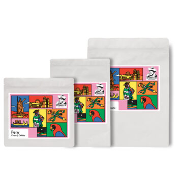 250g, 500g and 1kg bag of Peru Cusco Geisha