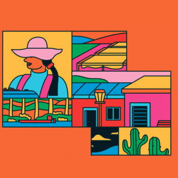 Peru Cusco Pukamocco artwork by Thomas Howes. Scenes of the sacred valley of the Incas.