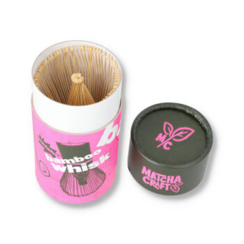 Matcha Craft Bamboo Whisk lid off